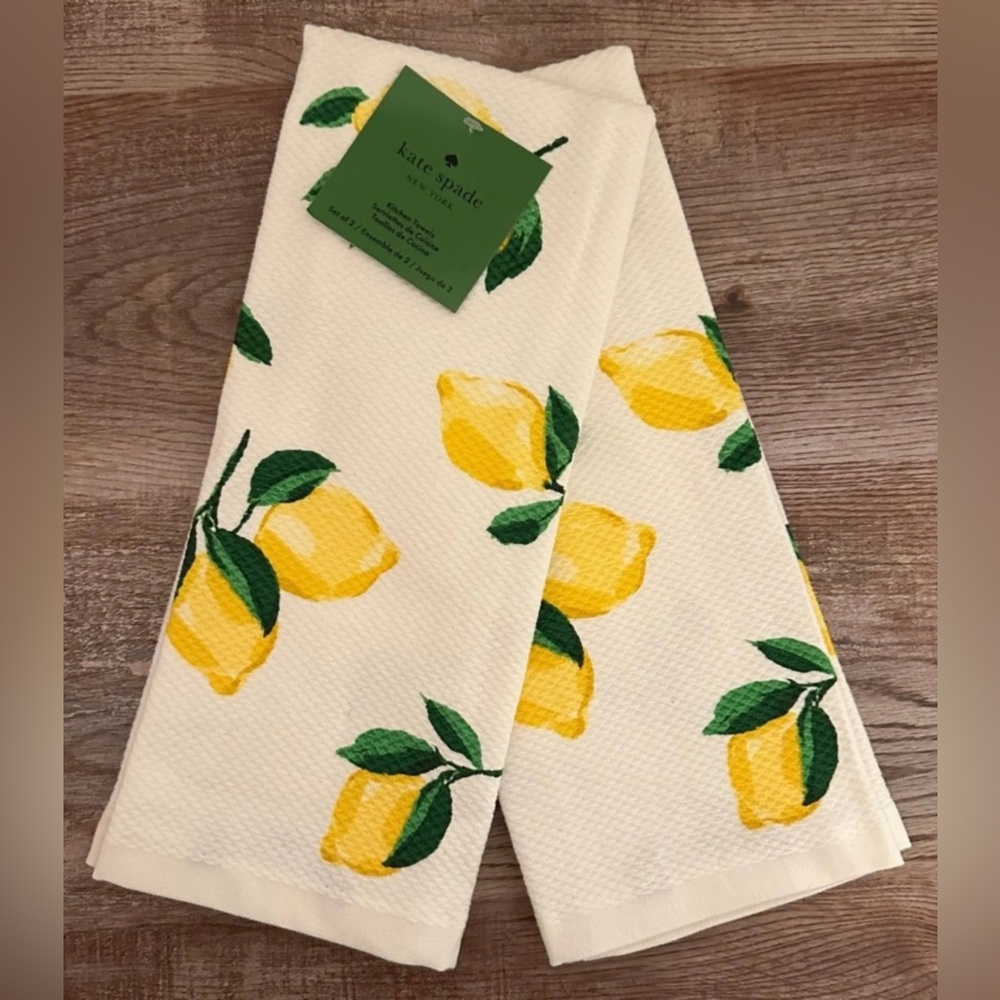 Kate spade lemon dish towels
